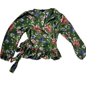 NWT BOBEAU WRAP TIE BLOUSE